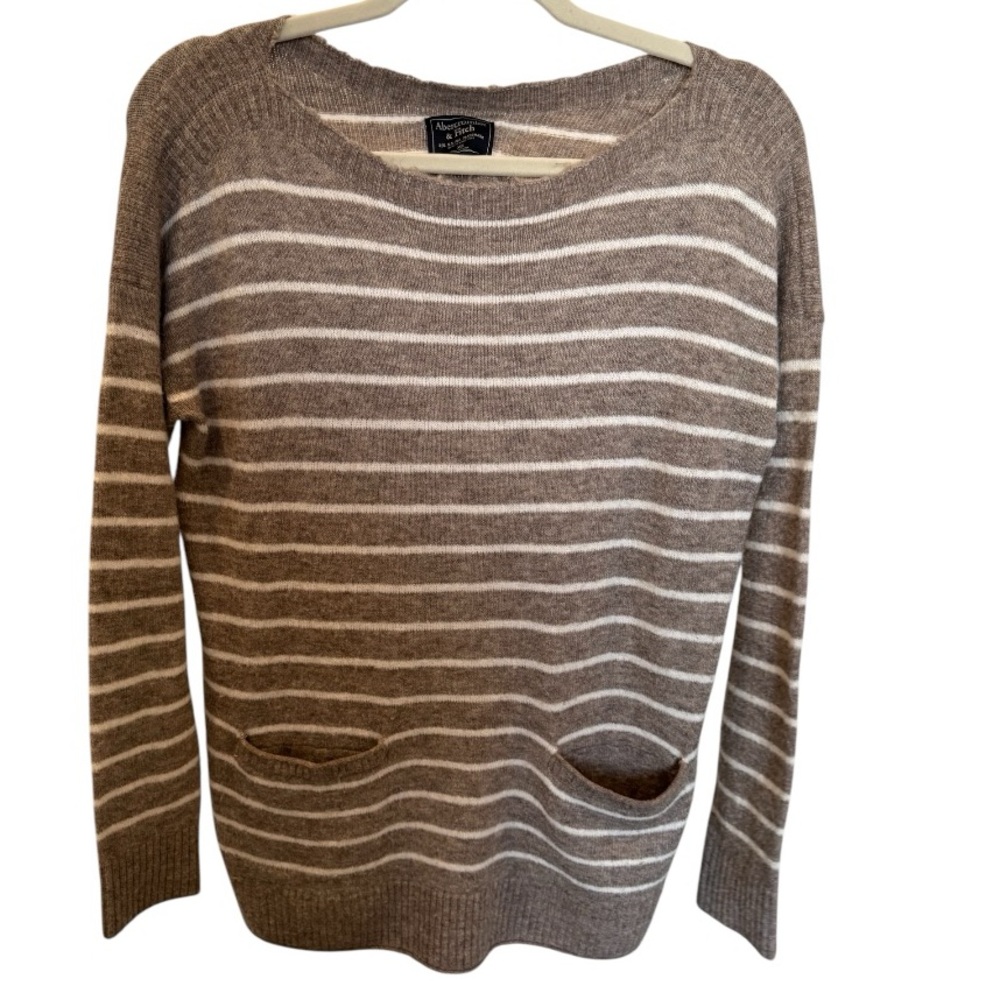 Abercrombie & Fitch Striped Women’s Brown and White Sweater Size XS
